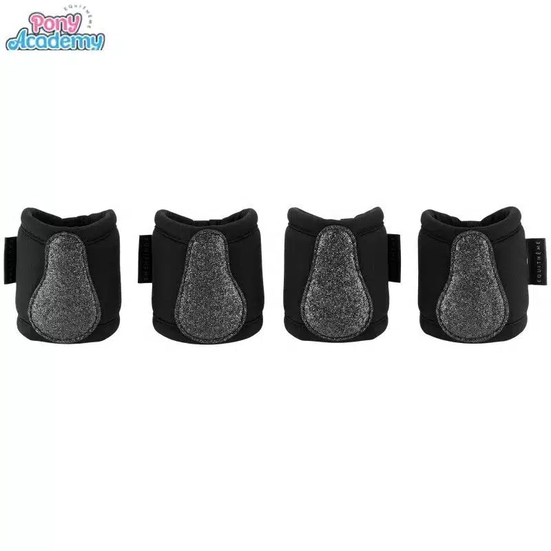 Mini-guêtres et protège-boulets noir paillettes PONY ACADEMY 901434002 Sellerie Equinoxe Shop Fuveau