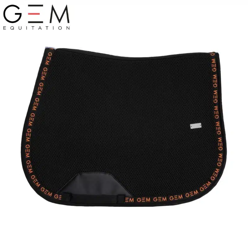 Tapis de selle GEM MESH NOIR CORAIL Spring Summer 2026 Sellerie Equinoxe Shop Fuveau