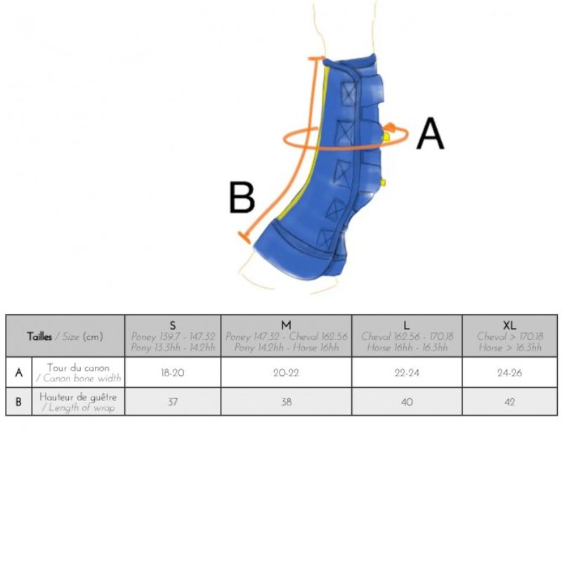 guide des tailles guêtres de boue Close Contact Chaps Equilibrium Sellerie Equinoxe Shop Fuveau