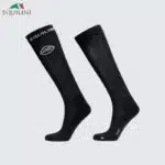 Chaussettes d'équitation unisex noir Equiline EW025PT11504 Sellerie Equinoxe Shop Fuveau