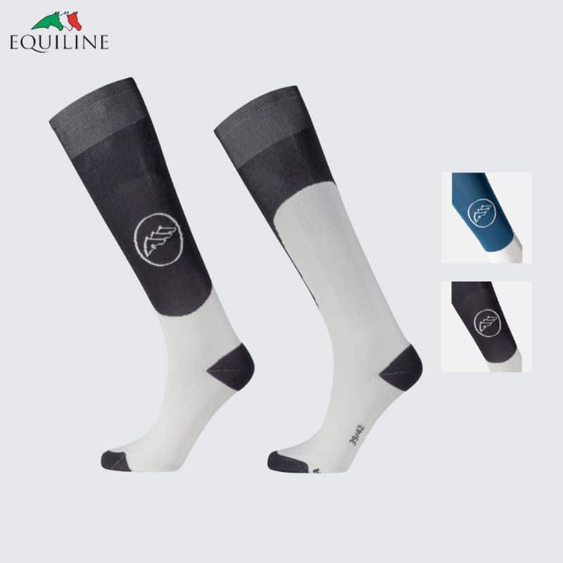 Chaussettes fines Calzing unisex Equiline EW025PT11499 Sellerie Equinoxe Shop Fuveau