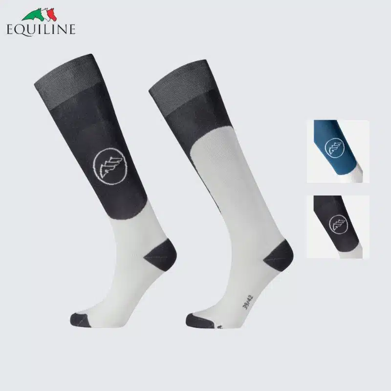 Chaussettes fines Calzing unisex Equiline EW025PT11499 Sellerie Equinoxe Shop Fuveau