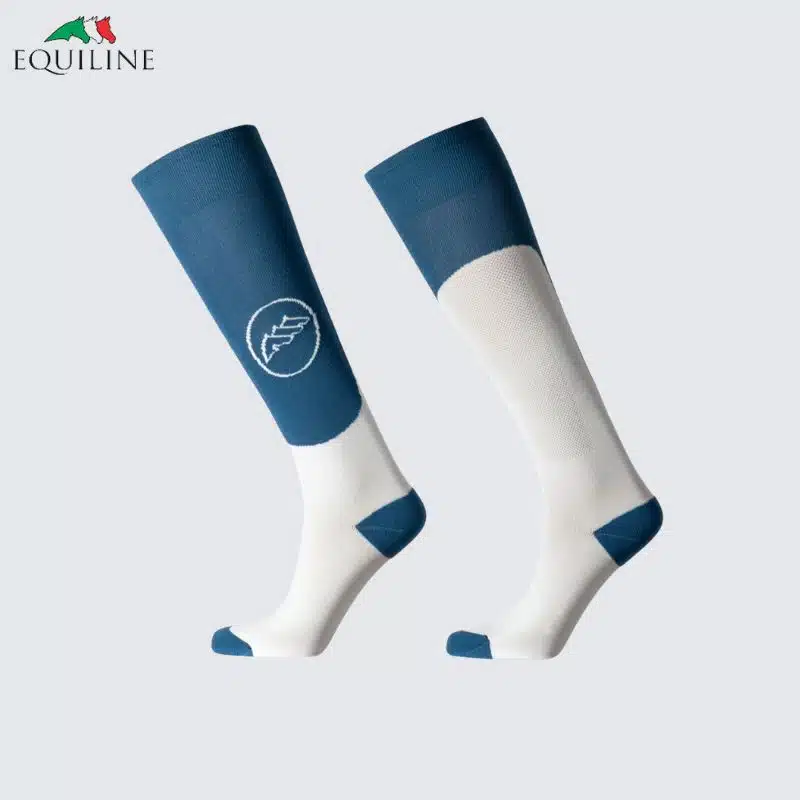 Chaussettes fines Calzing unisex noir Equiline EW025PT11499 Sellerie Equinoxe Shop Fuveau