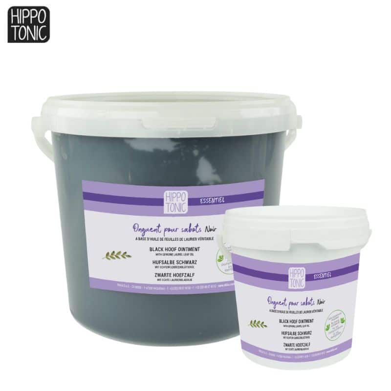 Onguent Noir HIPPOTONIC pour nourrir et protéger les sabots du cheval