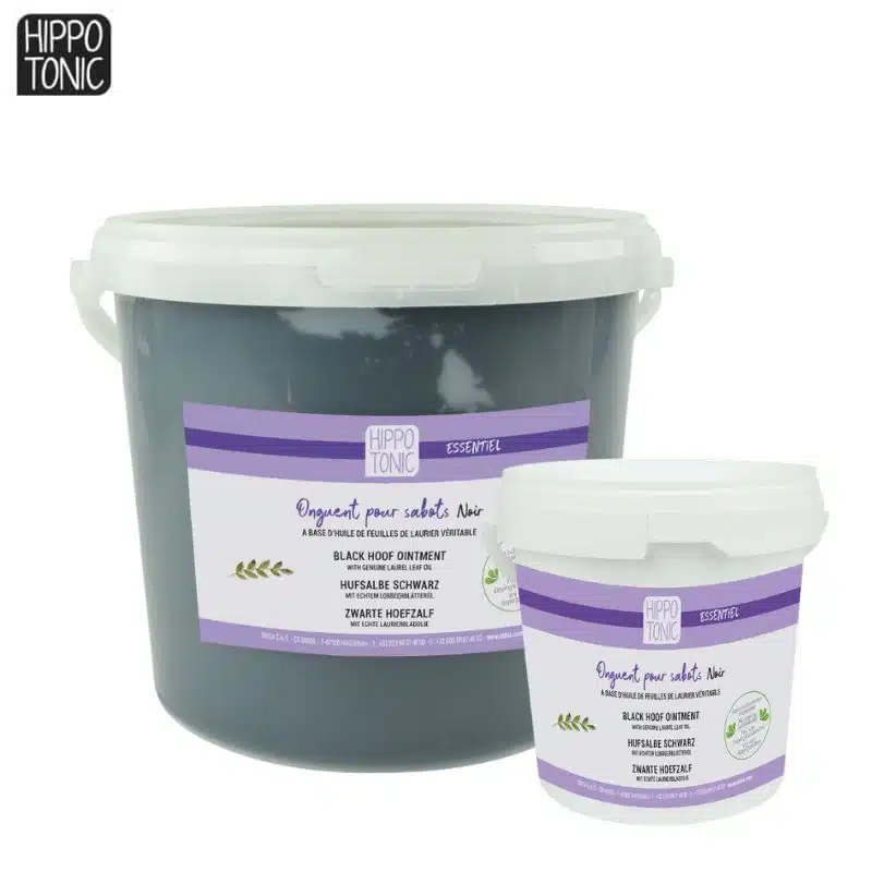 Onguent pour sabots HIPPOTONIC - noir Onguent Noir HIPPOTONIC pour nourrir et protéger les sabots du cheval
