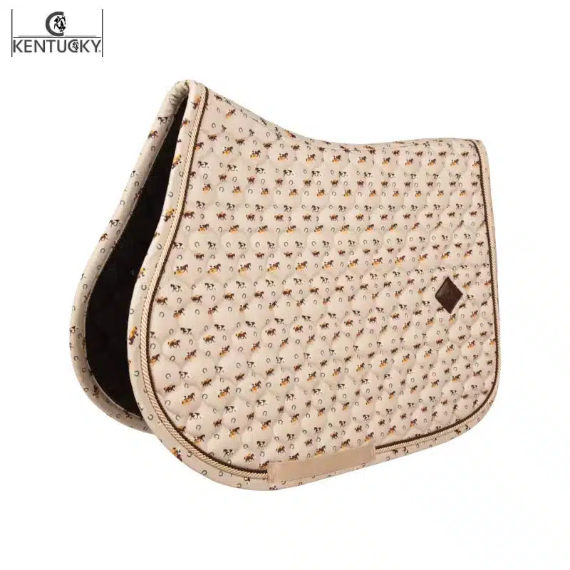 Tapis de Selle Velvet Horse Printing Jumping Beige Sellerie Equinoxe Shop