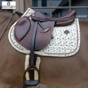 Tapis de Selle Velvet Horse Printing Jumping Beige cheval Sellerie Equinoxe Shop
