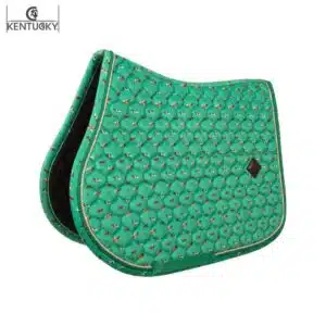 Tapis de Selle Velvet Horse Printing Jumping vert Sellerie Equinoxe Shop