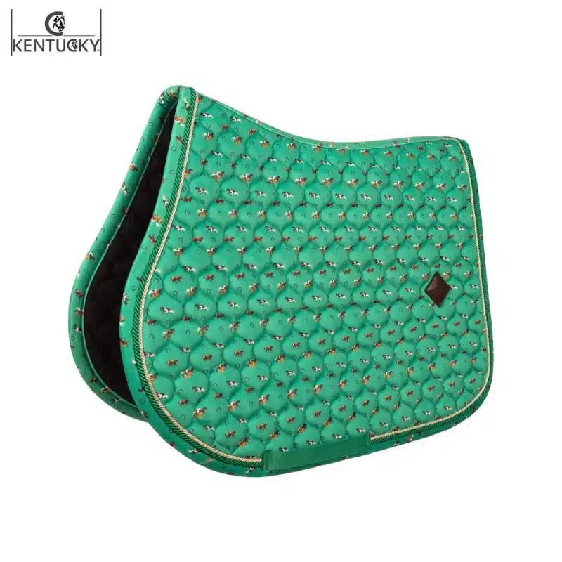 Tapis de Selle Velvet Horse Printing Jumping vert Sellerie Equinoxe Shop