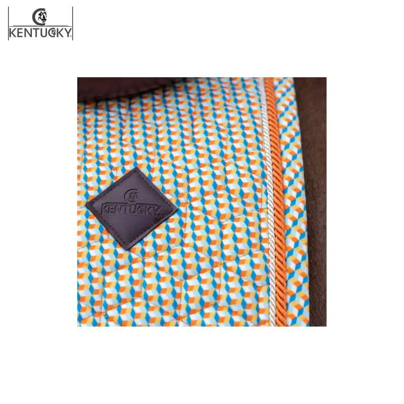 Tapis de Selle en Velours avec Imprimés Beige Kentucky 42807-00 Horsewear Sellerie Equinoxe Shop
