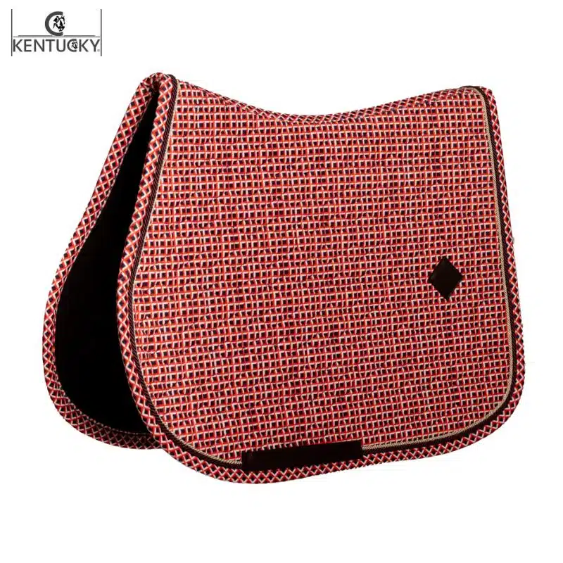 Tapis de Selle en Velours avec Imprimés Purple Kentucky 42807-75-SJ Horsewear Sellerie Equinoxe Fuveau