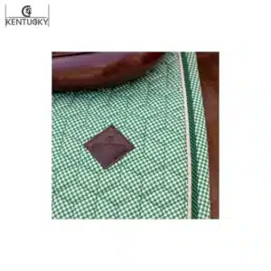 Tapis de Selle en Velours avec Imprimés vert vichy Kentucky 42807-79 Horsewear Sellerie Equinoxe Shop