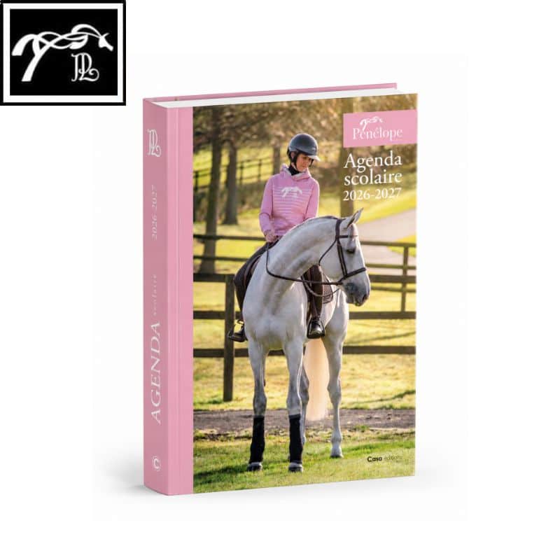 Agenda scolaire Pénélope Store pour enfant et adolescent passionné d'équitation, idéal pour organiser les devoirs et les activités.