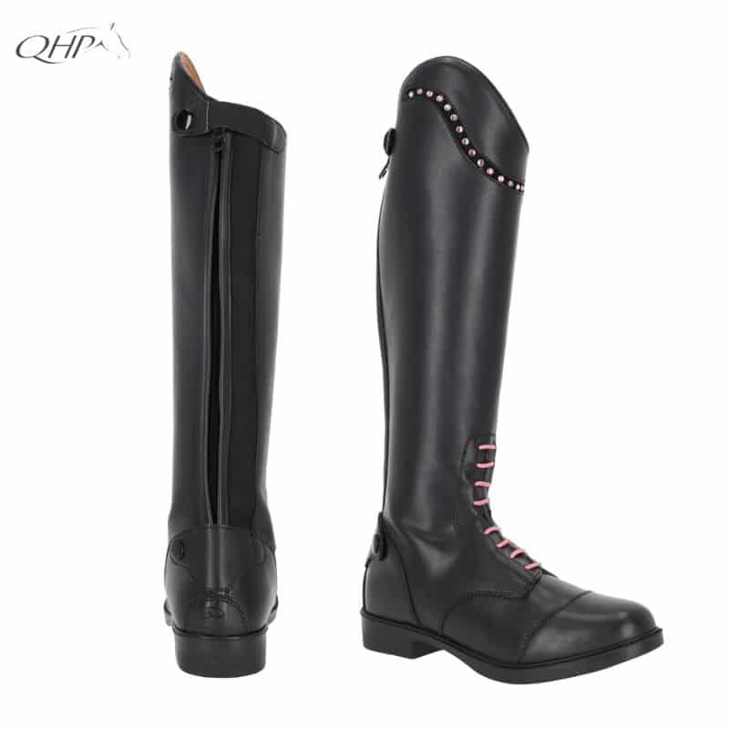 Bottes d'équitation Lucky Start Junior QHP pour enfants et adolescents, adaptées aux cours et compétitions d'équitation.