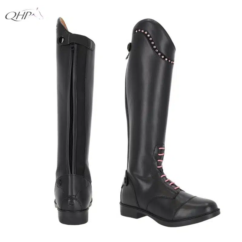 Bottes d'équitation Lucky Start Junior QHP pour enfants et adolescents, adaptées aux cours et compétitions d'équitation.
