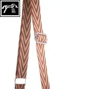 Bandoulière chevrons bicolore Bandoulière amovible à motif chevrons bicolore de la Pochette Pénélope Cognac Glitter
