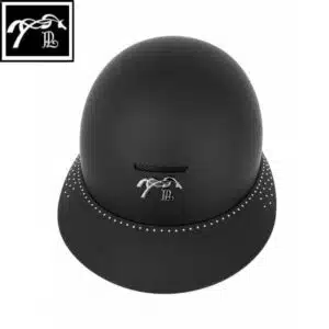 Détail visière strass casque Pénélope by Freejump Noir Mat Visière longue strass casque Pénélope by Freejump