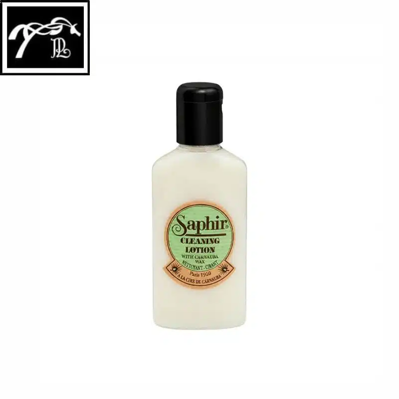 Lotion Nettoyante Saphir pour nettoyer les cuirs lisses avant leur entretien