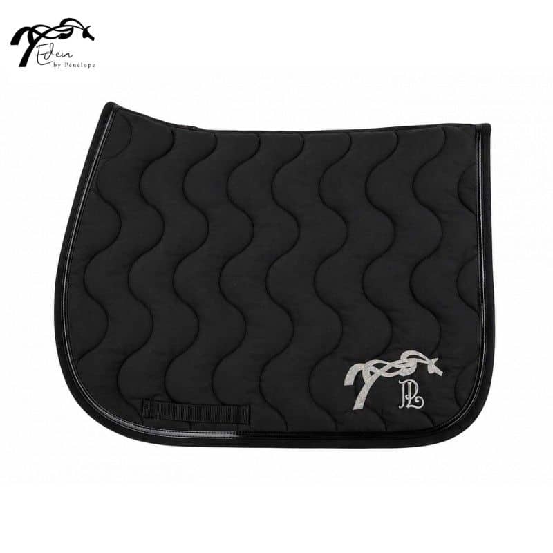 Tapis de Selle Eden by Pénélope Classique Noir pour poney avec galon verni