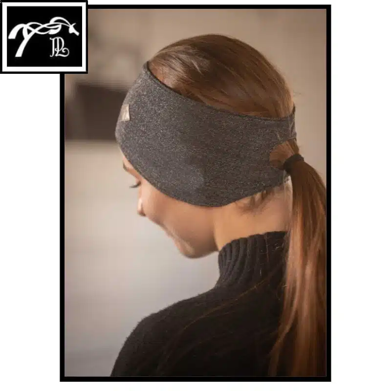 Bandeau équitation Pénélope Mélanie gris glitter