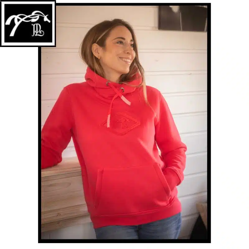 sweat-capuche-femme-louison-rouge-fluo-penelope.jpg Sweat à capuche femme Louison Pénélope rouge fluo