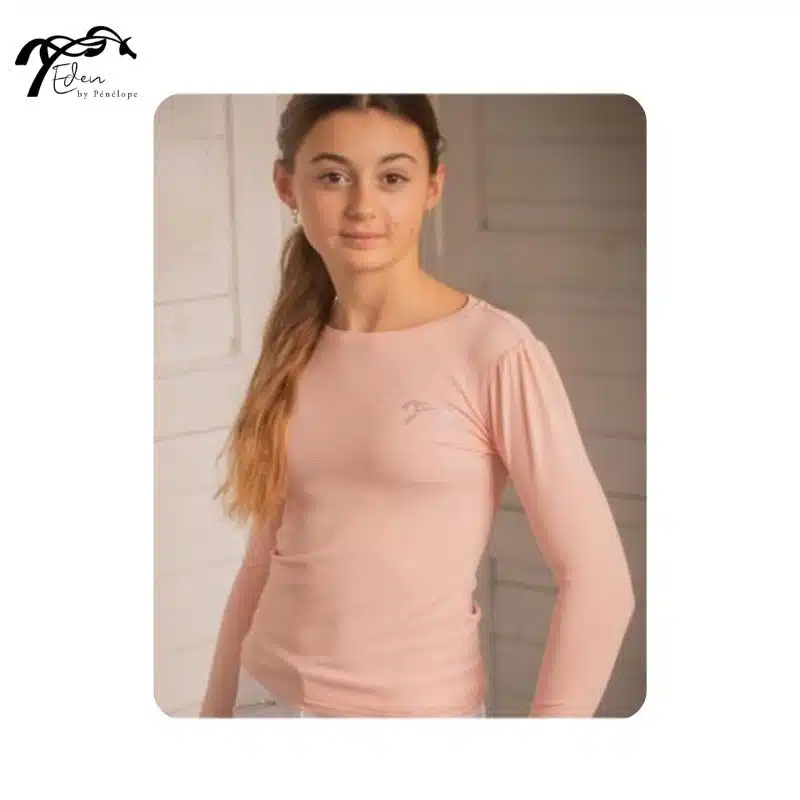 Tee-shirt équitation enfant Eden by Pénélope Techy Honey rose