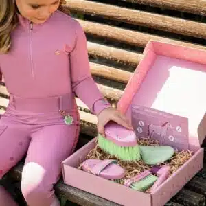 Boîte de rangement Coffret Lucky Start QHP Boîte réutilisable rangement brosses pansage Lucky Start QHP