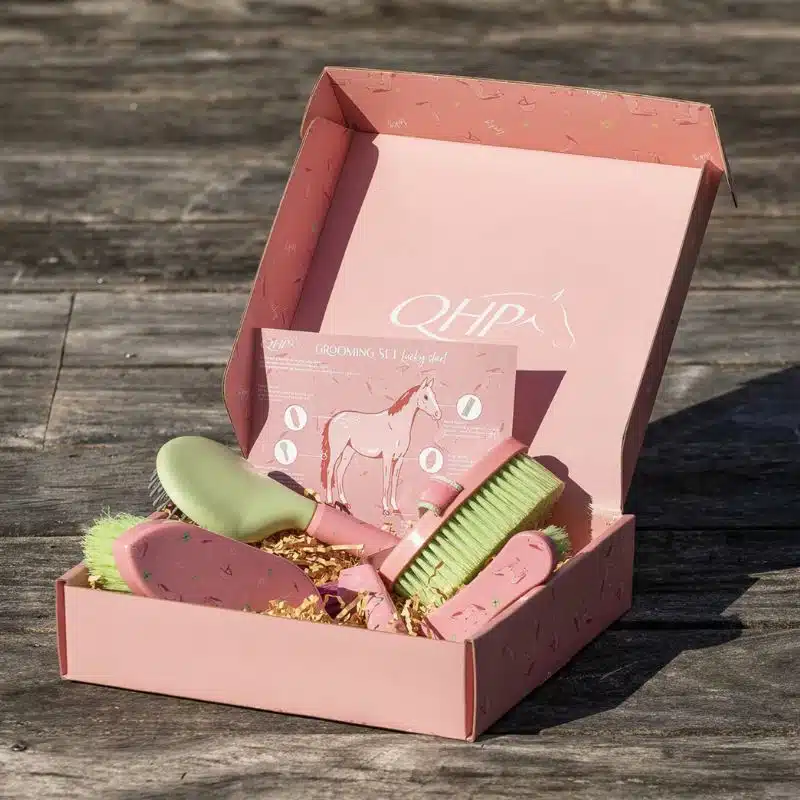 Coffret de pansage Lucky Start QHP pour cheval