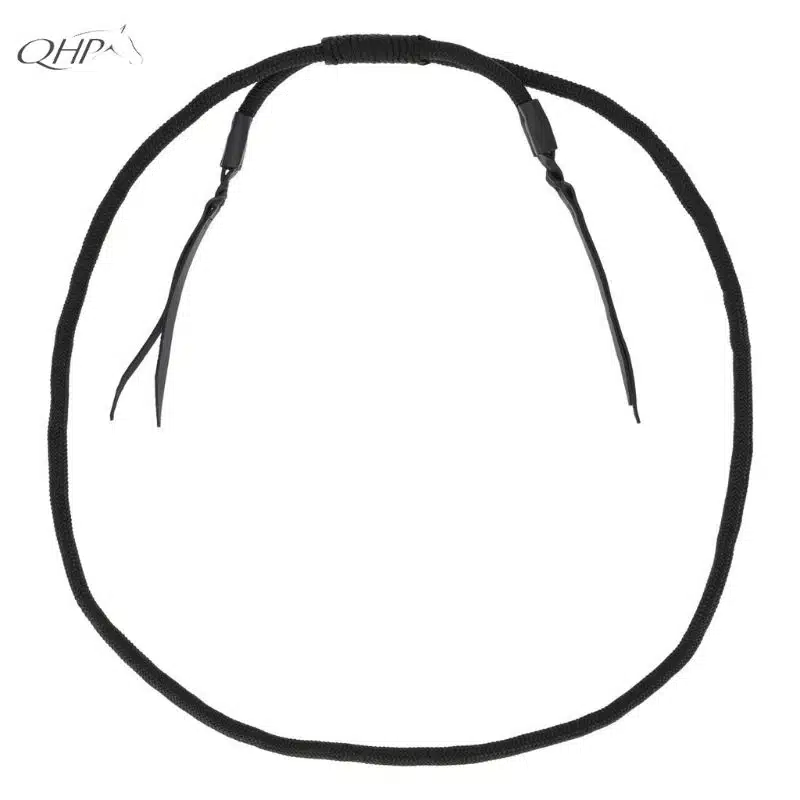 Corde au cou ronde réglable Liberta noire Corde au cou noire réglable cheval QHP