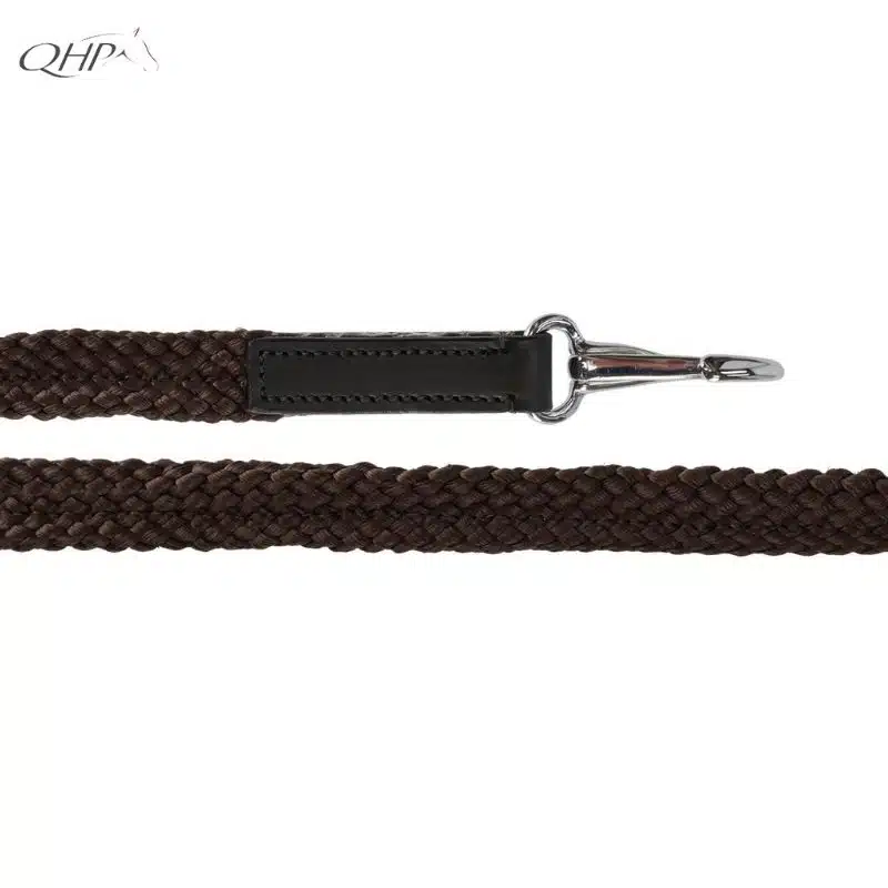 Corde tressée souple des rênes Liberta QHP 2250 choco Rênes corde tressée licol éthologique QHP choco