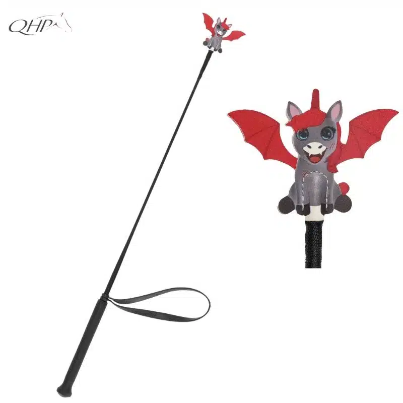 Cravache Halloween Vampire QHP 65 cm pour l'équitation