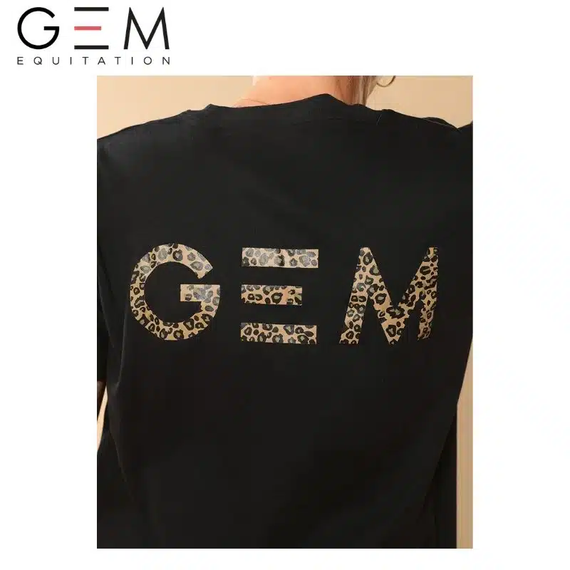 Détail imprimé léopard tee-shirt GEM Éclair détail imprimé léopard tee-shirt GEM Éclair