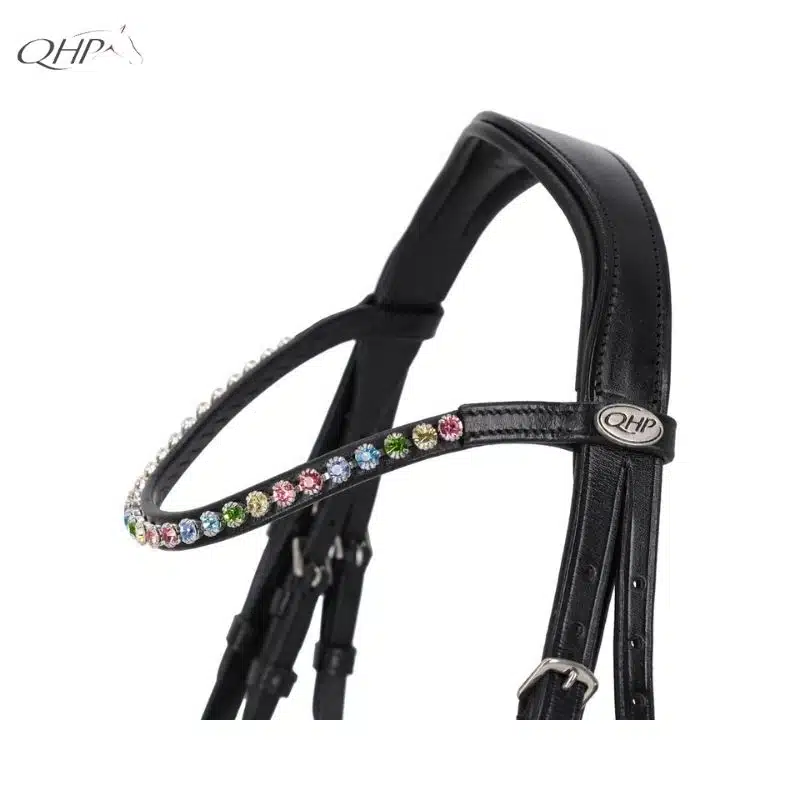 Frontal de bridon Isalyn QHP avec strass multicolores