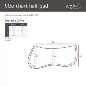 Guide des tailles Amortisseur de dos Zinya QHP Guide des tailles amortisseur de dos Zinya QHP Poney Full