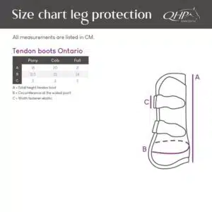 Guide des tailles et dimensions des Guêtres ouvertes Ontario QHP Guide des tailles et dimensions des guêtres ouvertes Ontario QHP