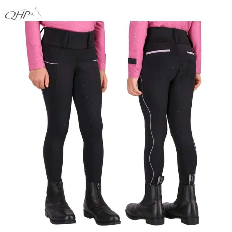 Legging d'équitation Isalyn Junior QHP hiver 2026 2027 avec grip moyen