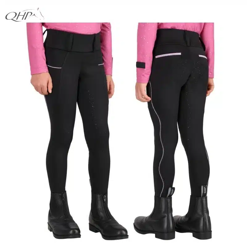 Legging d'équitation Isalyn Junior QHP hiver 2026 2027 avec grip moyen