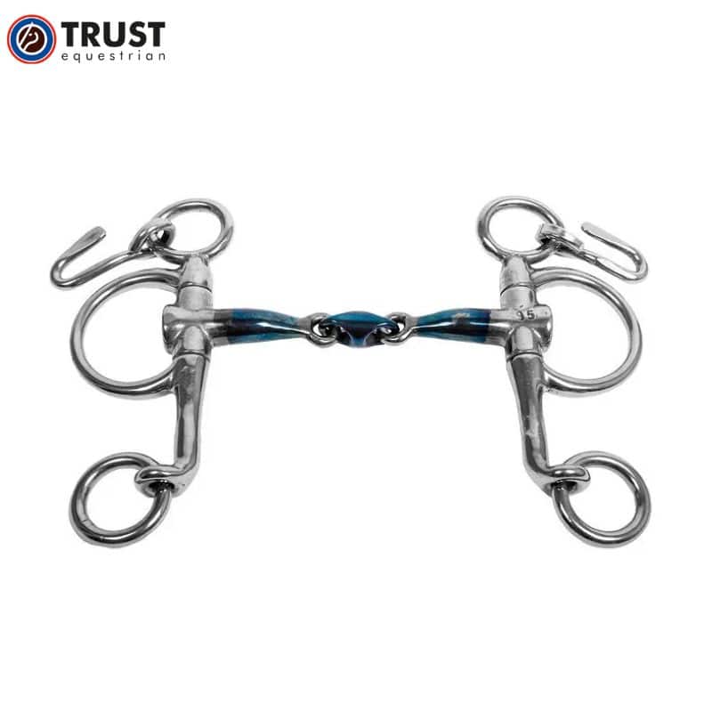 Mors Pelham TRUST Sweet Iron pony pelham Eliptical 12 mm double brisure E28373