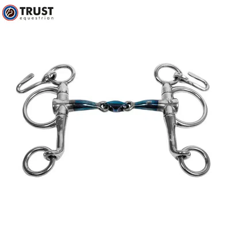 Mors Pelham TRUST Sweet Iron pony pelham Eliptical 12 mm double brisure E28373