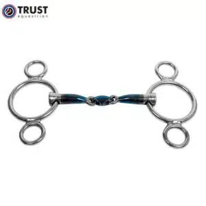 Mors Pessoa 3 anneaux TRUST Sweet Iron pony 3 ring eliptical 12 mm double brisure E26747 TRUST Sweet Iron Pony 3 Ring Elliptical 12 mm