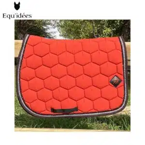 Tapis Love Léo Oxxer orange chocolat Tapis Love Léo Oxxer terracotta et chocolat avec galon léopard.