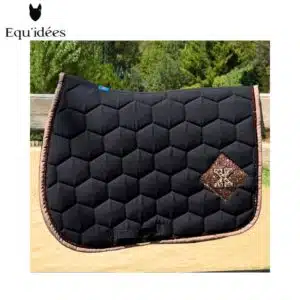 Tapis X Léo Oxxer noir beige Série limitée Automne 2026 Tapis X Léo Oxxer noir beige paillettes chocolat