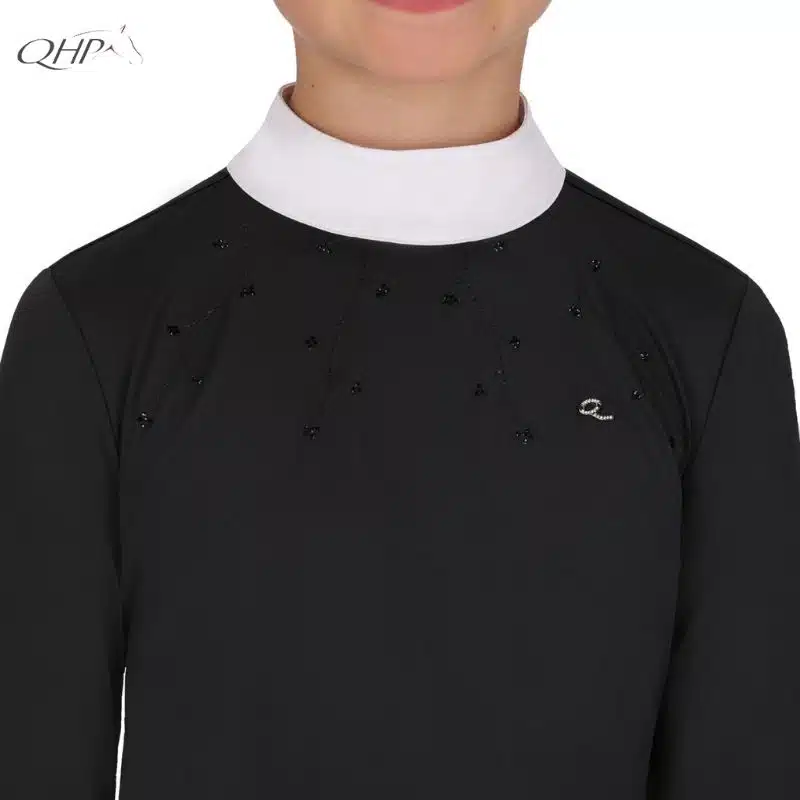 detail-strass-polo-concours-junior-qhp-amilara-noir