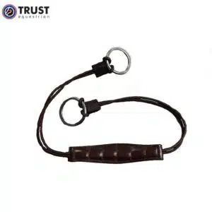 TRUST Curbgag Rope Leather E25904 – Gourmette corde cuir havane Gourmette corde cuir TRUST Curbgag Rope Leather E25904 havane