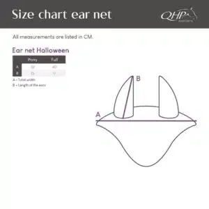 guide des tailles Bonnet anti-mouches Halloween Vampire QHP guide des tailles Bonnet anti-mouches Halloween Vampire QHP