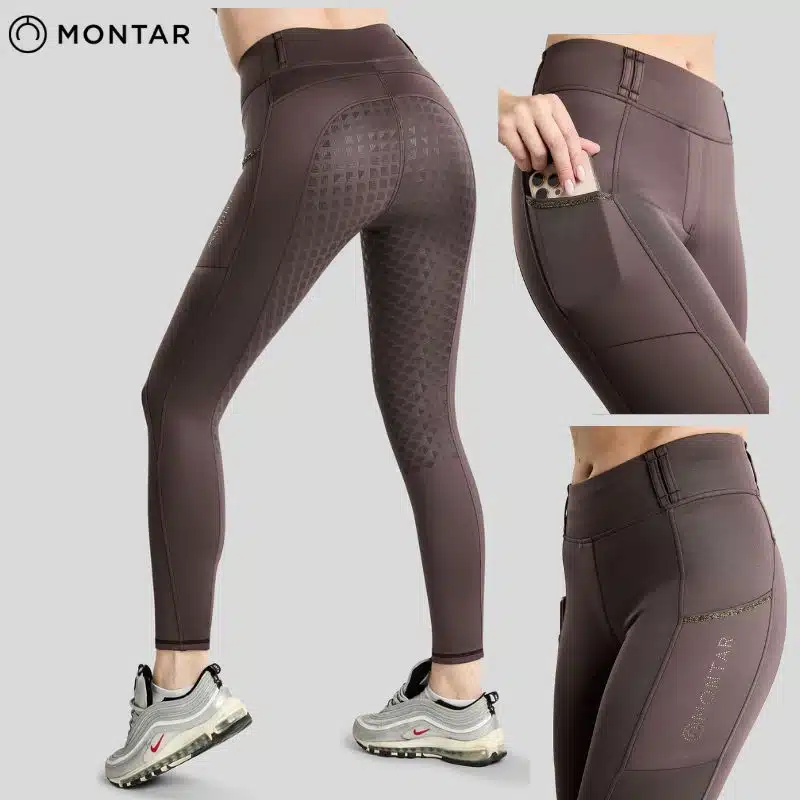 Legging d'équitation femme Montar MoVeronica Hybrid Thermo Choco Automne Hiver 2026