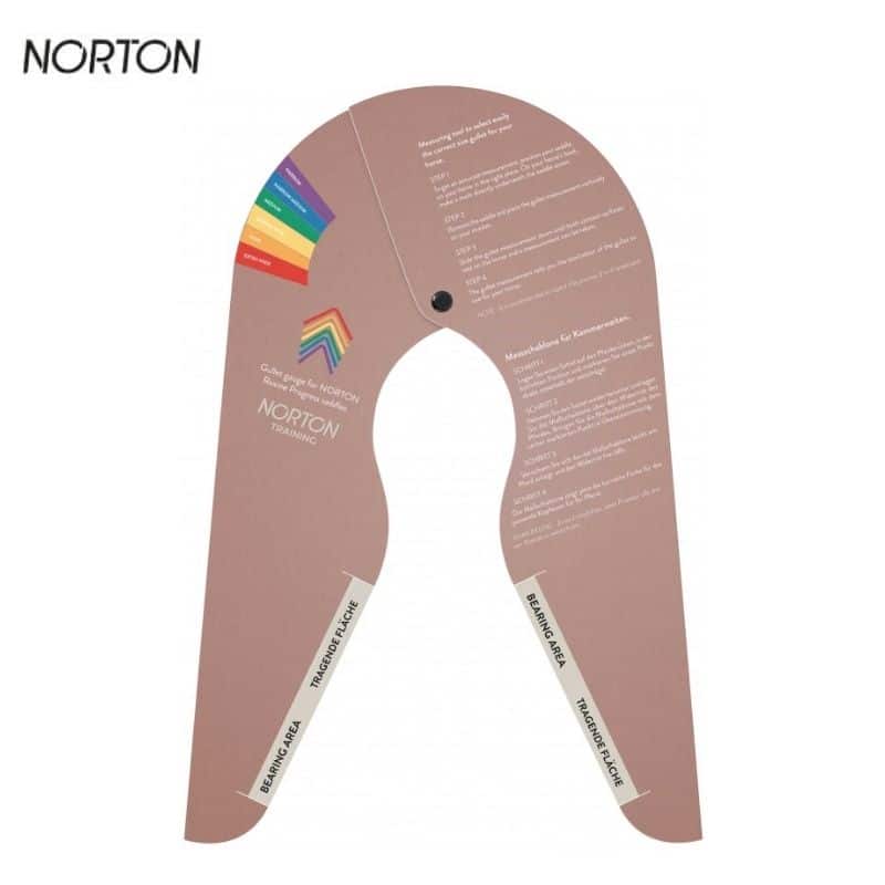 ALT : Mesure d’arcade Norton Progress pour selle
