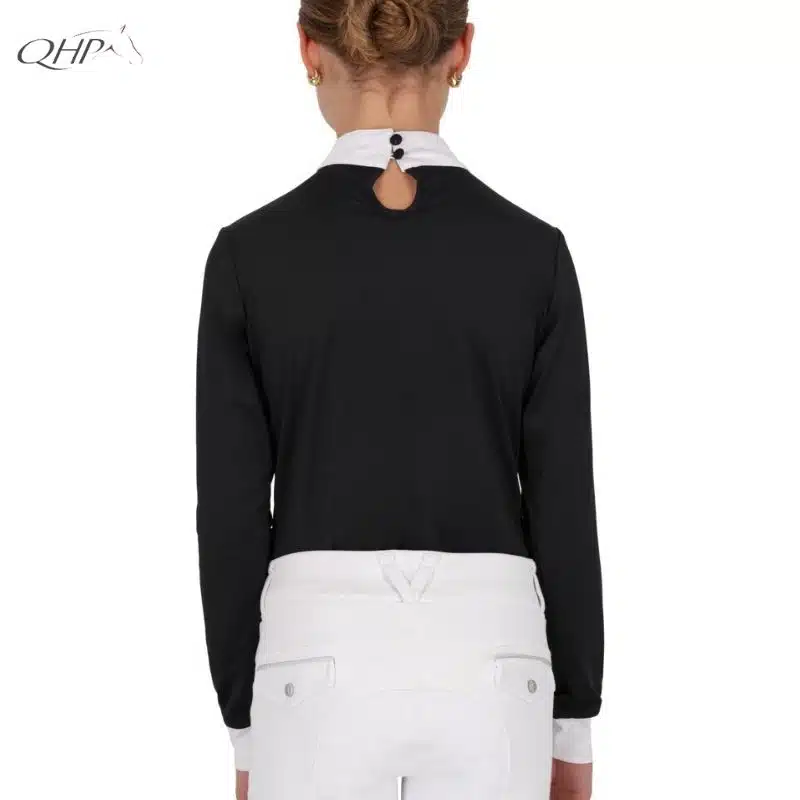 polo-concours-junior-qhp-amilara-noir-vue-dos