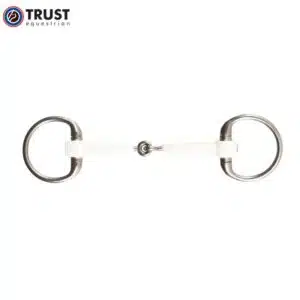 TRUST Inno Sense Eggbutt Jointed – vue de face TRUST Inno Sense Eggbutt Jointed mors olive cheval vue de face