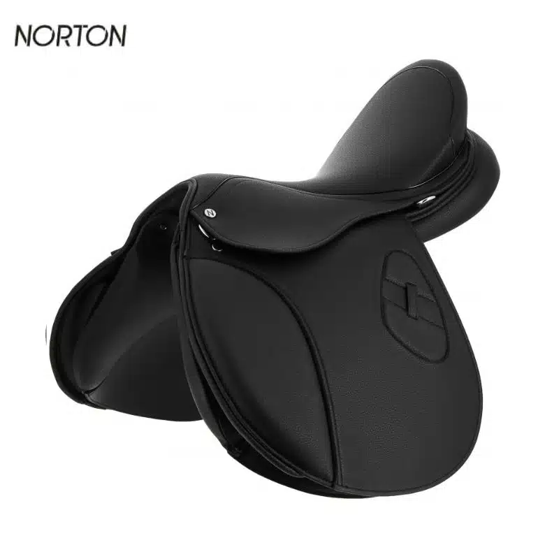 vue de profil Selle NORTON EK Clarino Mixte noir